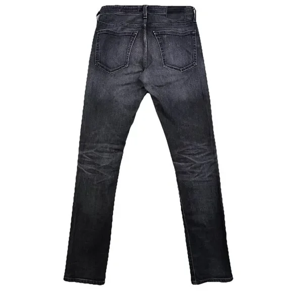 AG Adriano Goldschmied Tellis Modern Slim Jeans Mens 30x33 Black Denim - Picture 9 of 13
